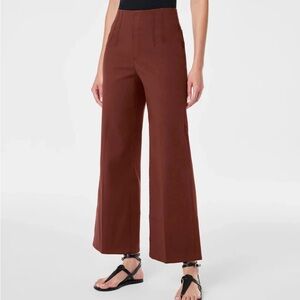 SPANX Brown Wide-Leg Jumpsuit with Cropped Length